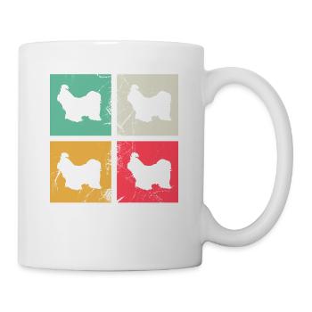 Shih Tzu dog lover Retro vintage Gift idea - Mug - white - Right