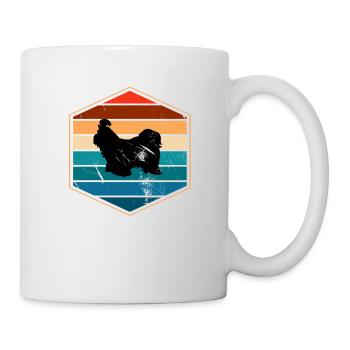Shih Tzu dog lover Retro vintage Gift idea - Mug - white - Right