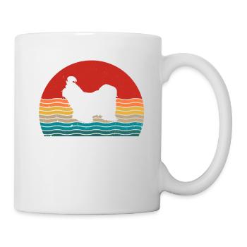 Shih Tzu dog lover Retro vintage Gift idea - Mug - white - Right