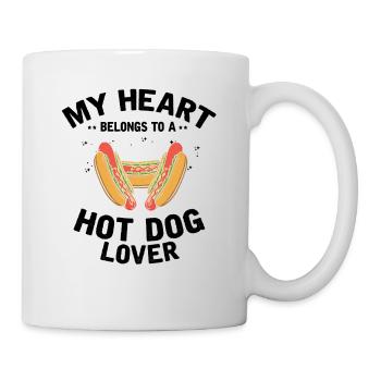 Mon cœur appartient au cadeau hot-dog lover - Mug blanc - blanc - Droite