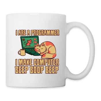 Je suis un programmeur Je fais bip d’ordinateur boop beep - Mug blanc - blanc - Droite