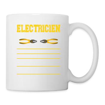 Le Tarif Horaire D'un Électricien - Mug blanc - blanc - Droite