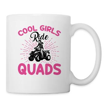 Les Filles Cool Conduisent Des Quads - Mug blanc - blanc - Droite