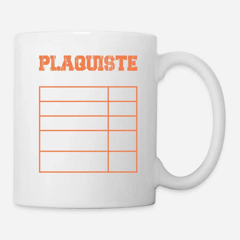 Le Tarif Horaire D'un Plaquiste - Mug blanc - blanc