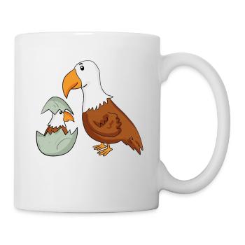 Aigle avec Bébé Aigle - Mug blanc - blanc - Droite