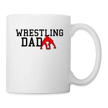 wrestling dad - Mug - white - Right