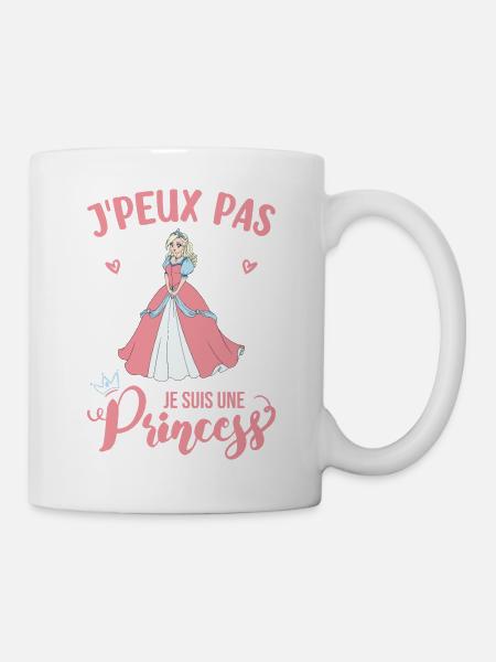 Je suis Une Princesse cadeau - Mug blanc - blanc