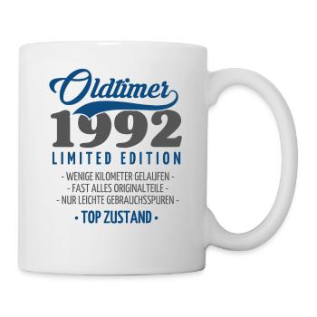 30 Jahre Oldtimer 1992 Jahrgang Geburtstag - Tasse - Weiß - Rechts