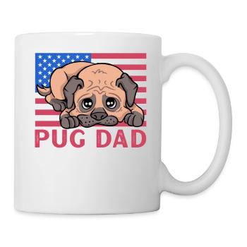 Pug Dad - Tasse - Weiß - Rechts