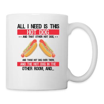 Day and Night Hot Dog Food Gift FastFood - Mug - white - Right