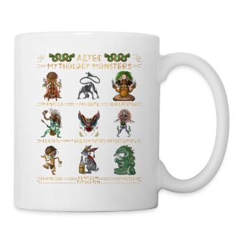 Ancient Aztec Mythology Monsters - Mug - white - Right