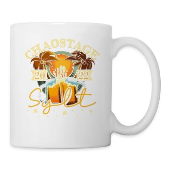 Chaostage Sylt 2022 und abfeiern Bier - Tasse - Weiß - Rechts