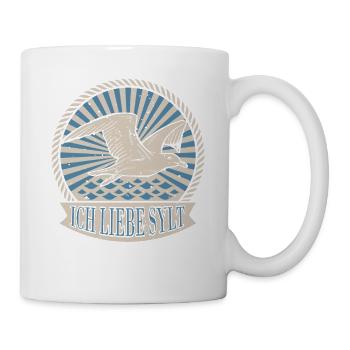 I Love Sylt My Island To Relax Möwe In - Mug - white - Right