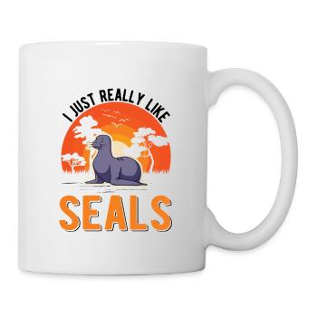 J’aime vraiment Seal Sea Lion Seal - Mug blanc - blanc - Droite