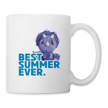 cute dinosaur the best summer - Mug - white - Right