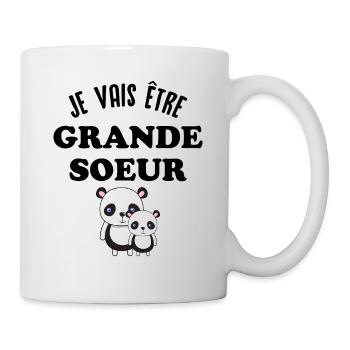 Je vais être grande sœur, Future grande soeur - Mug blanc - blanc - Droite