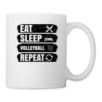Manger Dormir Volleyball Répéter - Mug blanc - blanc - Droite