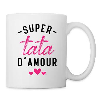 Cadeau Femme Super tata d'amour - Mug blanc - blanc - Droite
