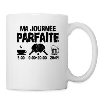 Ma Journée Parfaite Ping-pong - Mug blanc - blanc - Droite