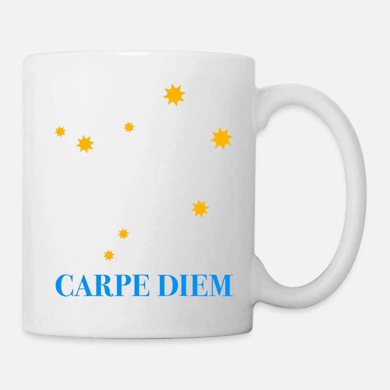Carpe Diem a utilisé la constellation du jour Balance Balance Ode - Mug blanc - blanc