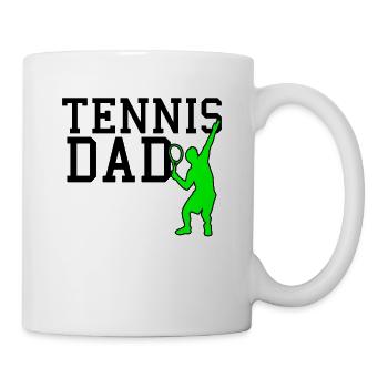 papa tennis - Mug blanc - blanc - Droite