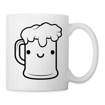 Bière douce Face Maßkrug - Mug blanc - blanc - Droite