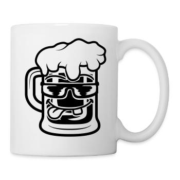 Mug de bière Cool Face - Mug blanc - blanc - Droite