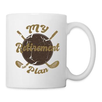 golf my retirement plan - Mug blanc - blanc - Droite