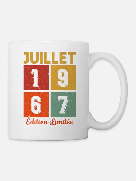 Juillet 1967 Édition limitée Cadeau D'anniversaire - Mug blanc - blanc