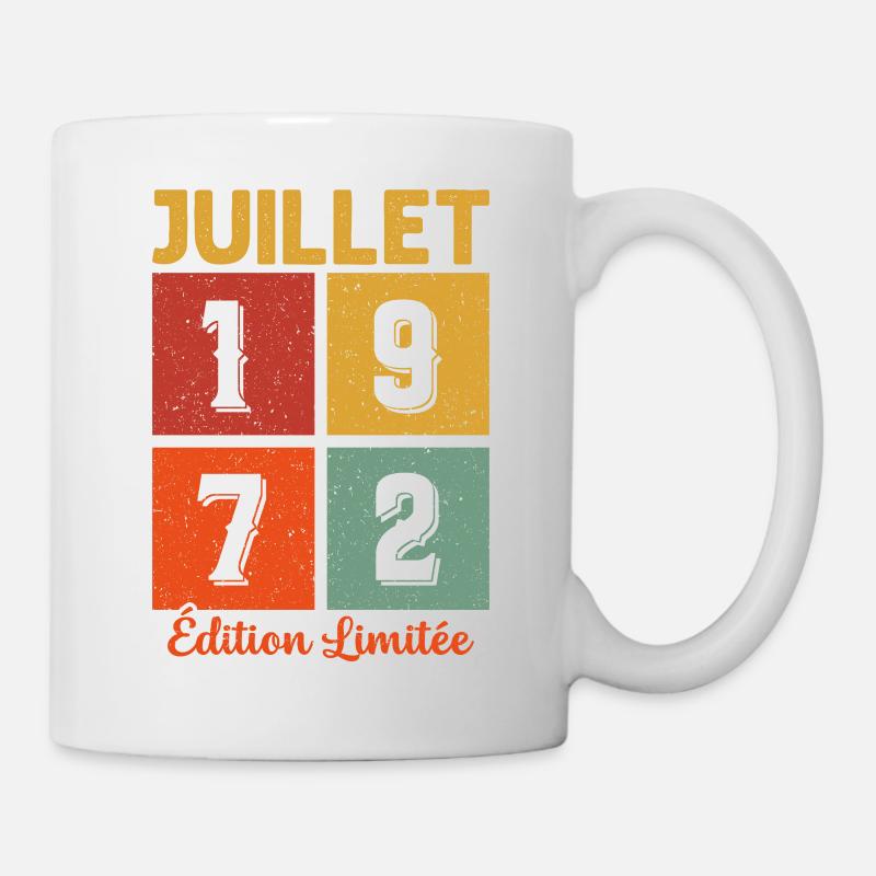 Juillet 1972 Édition limitée Cadeau D'anniversaire - Mug blanc - blanc