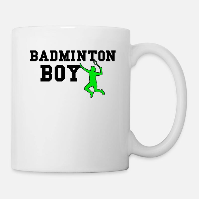 garçon de badminton - Mug blanc - blanc