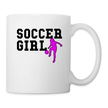 soccer girl - Mug - white - Right