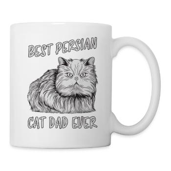 Persian Cat Saying Cat Papa Persian Cat Gift - Mug - white - Right