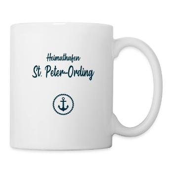 Heimathafen St. Peter Ording - Tasse - Weiß - Rechts
