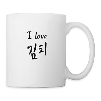 I love Kimchi - I love Korean food - Mug - white - Right