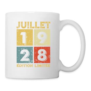 Juillet 1928 Original Idée Cadeau Anniversaire - Mug blanc - blanc - Droite