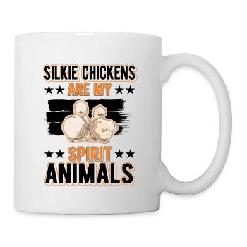 Silk Chicken Spirit Animal Silkie Chicken - Mug blanc - blanc - Droite