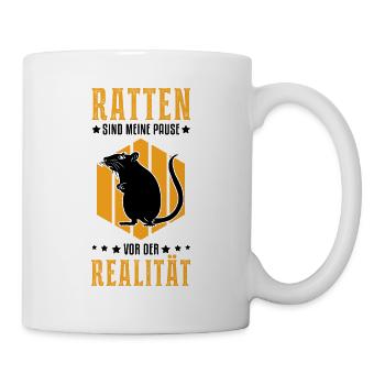Ratten sind meine Pause vor der Realität - Tasse - Weiß - Rechts