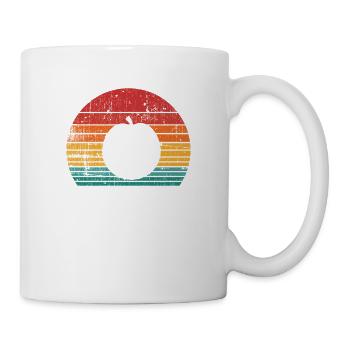 Apricot Fruit Lover Retro Veggie Diet Gift idea - Mug - white - Right