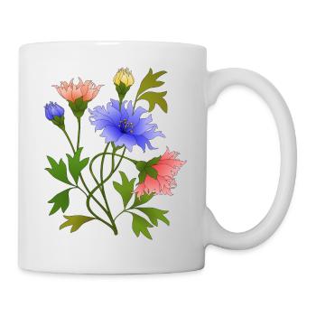 Fleur - Mug blanc - blanc - Droite