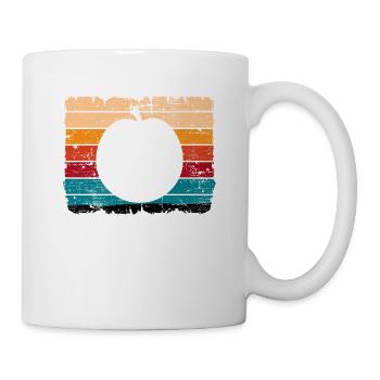 Apricot Fruit Lover Retro Veggie Diet Idée cadeau - Mug blanc - blanc - Droite