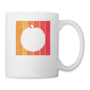 Apricot Fruit Lover Retro Veggie Diet Gift idea - Mug - white - Right