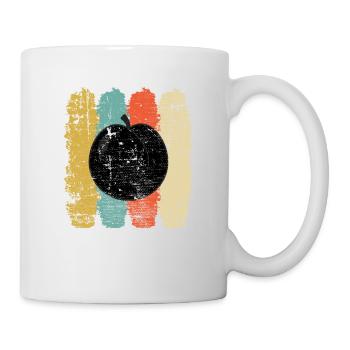 Apricot Fruit Lover Retro Veggie Diet Gift idea - Tasse - Weiß - Rechts