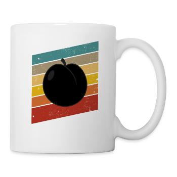 Apricot Fruit Lover Retro Veggie Diet Gift idea - Mug - white - Right