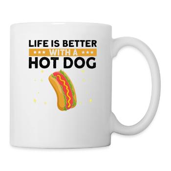 Hot dog adore la saucisse de pomme de terre hot-dog - Mug blanc - blanc - Droite