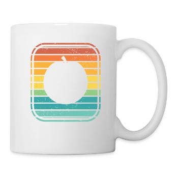 Apricot Fruit Lover Retro Veggie Diet Idée cadeau - Mug blanc - blanc - Droite