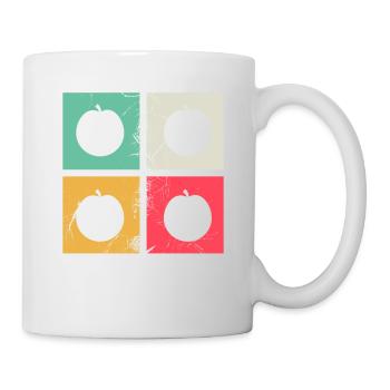 Apricot Fruit Lover Retro Veggie Diet Gift idea - Mug - white - Right