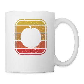Apricot Fruit Lover Retro Veggie Diet Gift idea - Tasse - Weiß - Rechts