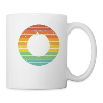 Apricot Fruit Lover Retro Veggie Diet Gift idea - Tasse - Weiß - Rechts
