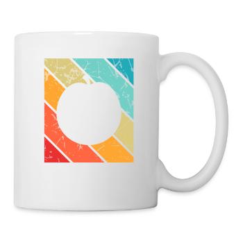 Apricot Fruit Lover Retro Veggie Diet Gift idea - Tasse - Weiß - Rechts